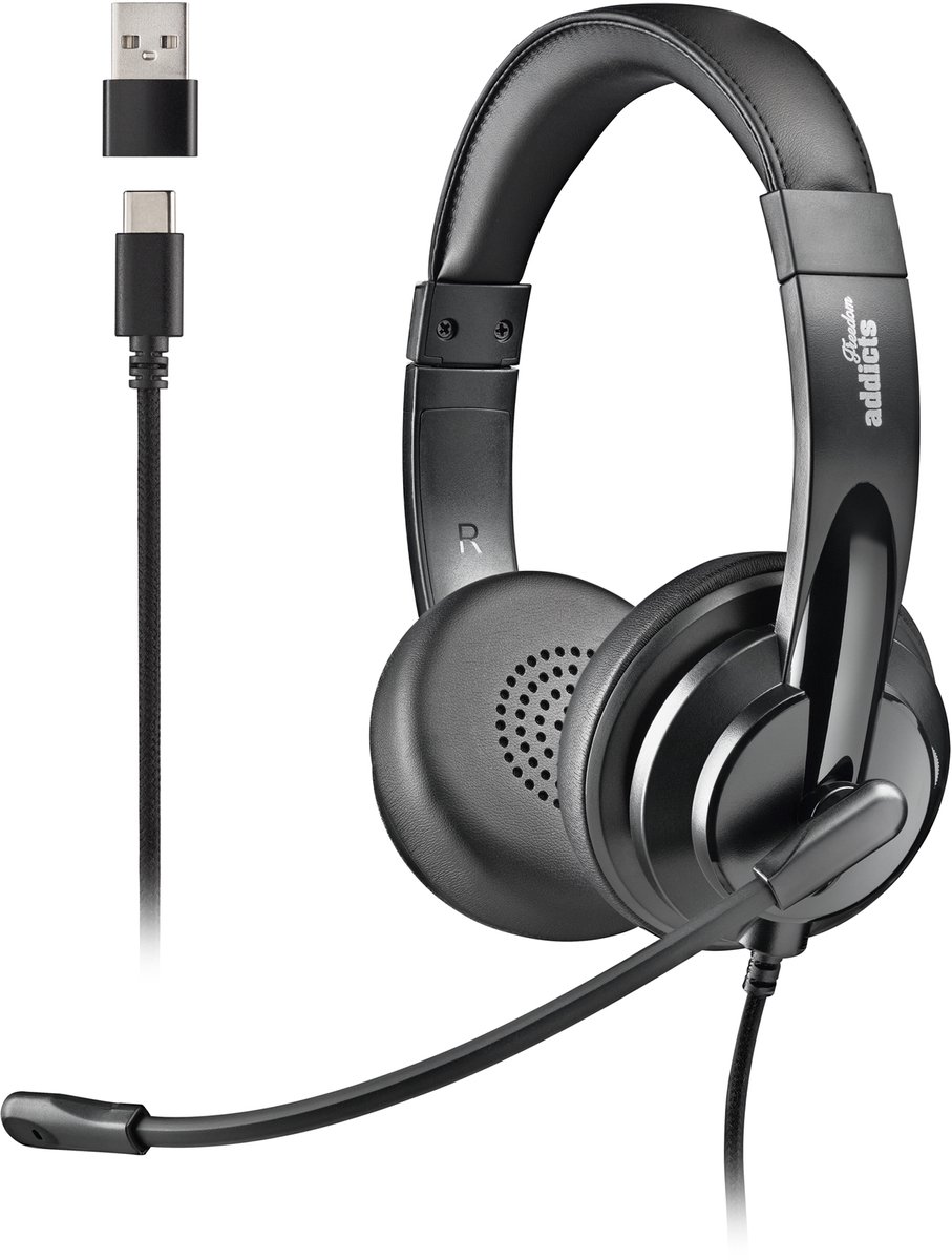 Headphones NGS VOX605USBC Black