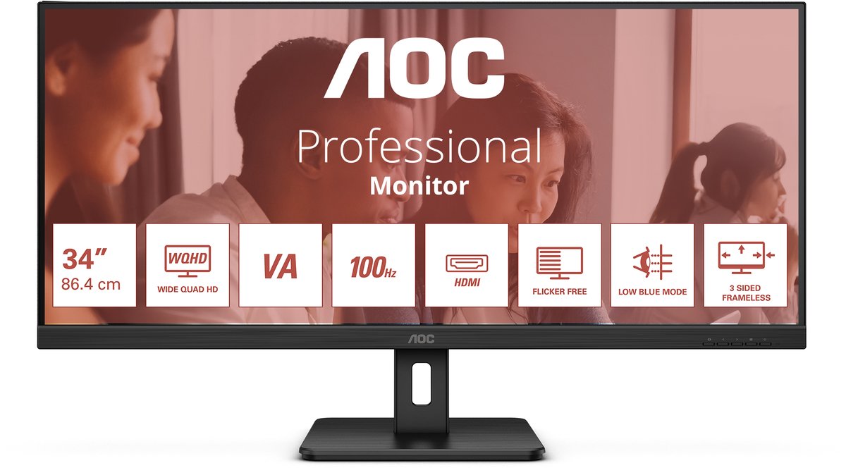Monitor AOC U34E2M 34" VA Flicker free