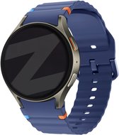 Bandz Siliconen Wave bandje 'Easy fit' - Geschikt voor Samsung Galaxy Watch 7 (40 & 44mm) / Galaxy Watch 6 Classic (43 & 47mm) / Galaxy Watch 5 (Pro) / Galaxy Watch 4 (Classic) / Galaxy Watch FE (donkerblauw)