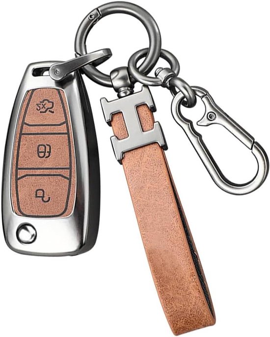 Housse de clé de voiture pour Ford Focus Fiesta Kuga - Porte-clés à 3 boutons - Protection de porte-clés de voiture