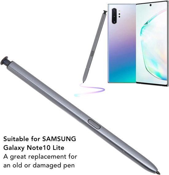 Stylus voor Galaxy Note10 Lite - Touch Screen Stylus Pen - Vervangende 5 Point Touch Pen - Hoge Gevoeligheid en Stabiliteit - Geweldige Schrijfervaring (Grijs) — afbeelding 5