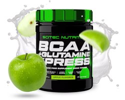 Scitec Nutrition® - BCAA + Glutamine Xpress (300 gram - Apple) - Appel - 25 doseringen - aminozuren - aminozuur - bcaa - l-isoleucine - l-leucine - l-valine - poeder