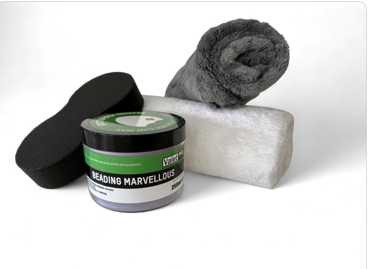 Car wax Beading Marvellous Valet pro