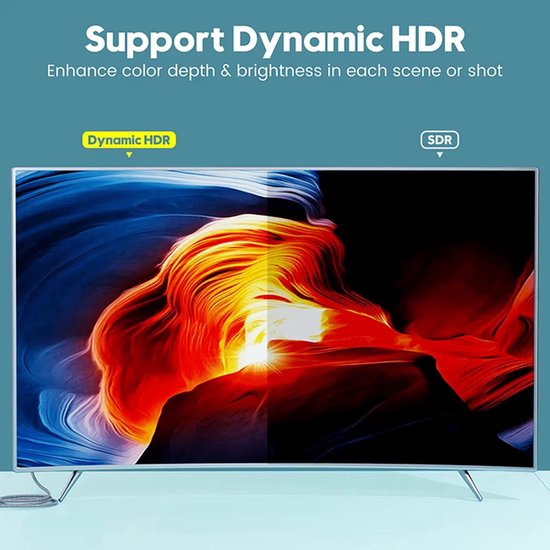 Câble HDMI 10 mètres 4K - HDMI vers HDMI - Version 2.0 - Haute vitesse - Câble HDMI 19 broches mâle vers HDMI 19 broches mâle - Ligne bleue