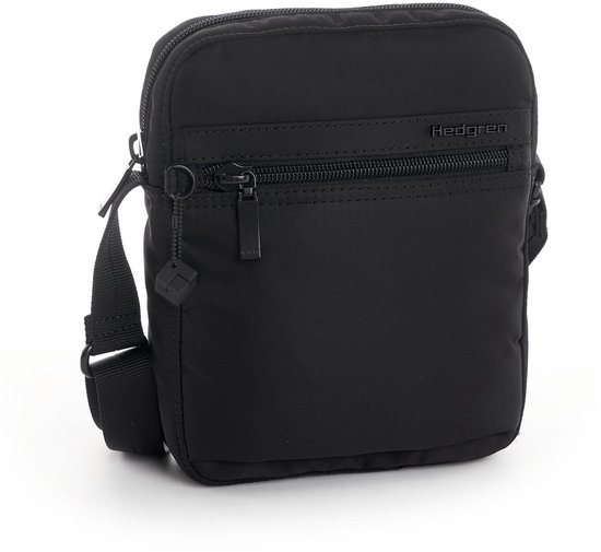 Hedgren RUSH – Mini sac bandoulière vertical avec protection RFID – Déperlant – Léger – Noir