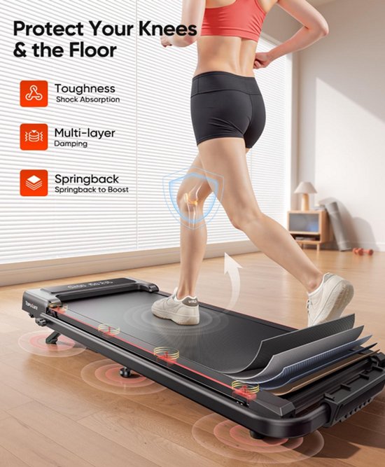 Toputure Walking Pad Loopband - 4-in-1 - Hellingfunctie - Inklapbaar