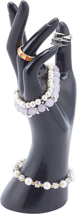 PIQIUQIU Black jewellery display hands - for rings, watches & bracelets