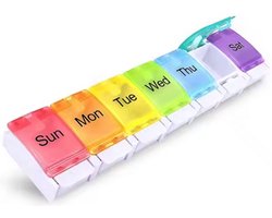 Knaak Pillendoosje - Pillendoos 7 Dagen - Organizer - Sterke Vergrendeling - Medicijnen Doosje