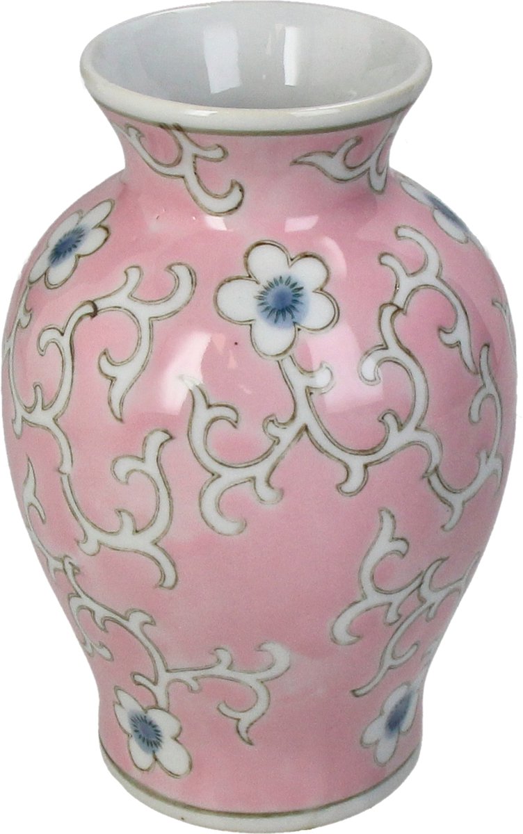 HD Collection Vaas Porselein Roze 10,5x10,5x16cm Pink