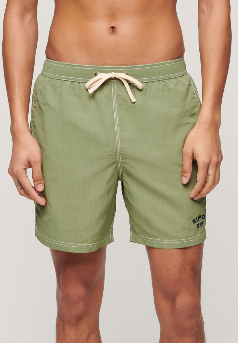 Superdry Vintage gerecyclede ripstop zwemshort 43 cm Heren Zwembroeken Khaki