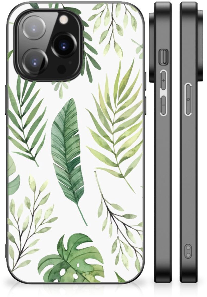 iPhone 14 Pro Max Bloemen Hoesje Leaves