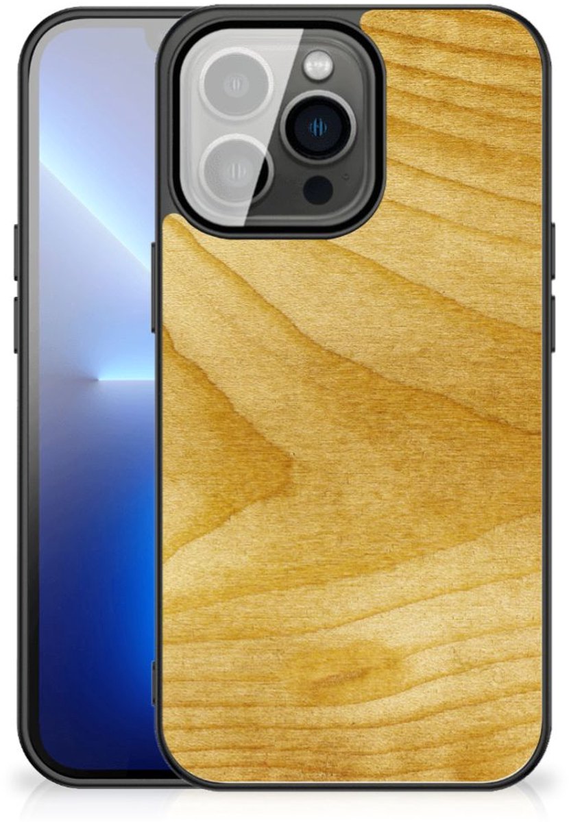 iPhone 13 Pro Max Houten Print Telefoonhoesje Licht Hout