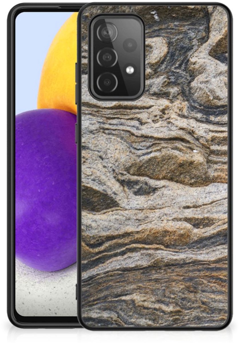 Back Cover voor Samsung Galaxy A72 (5G/4G) Marmeren Print Telefoonhoesje Steen