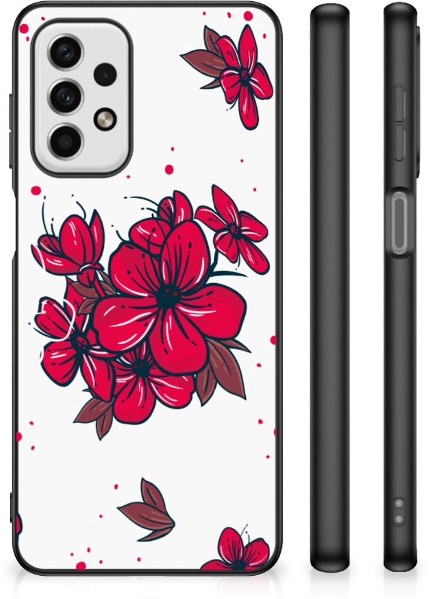 Samsung Galaxy A23 Bloemen Hoesje Blossom Red