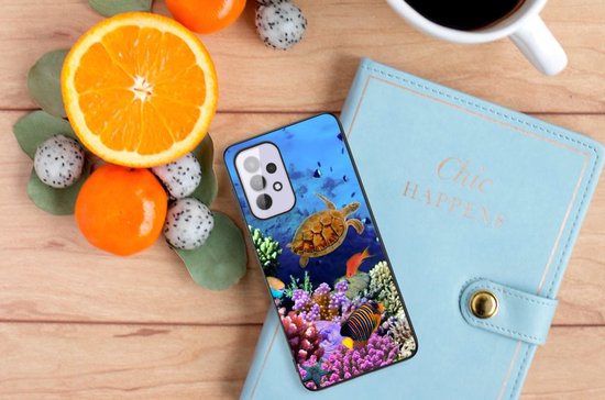 Coque Samsung Galaxy A33 5G Coque Photo avec Bord Noir Pêche