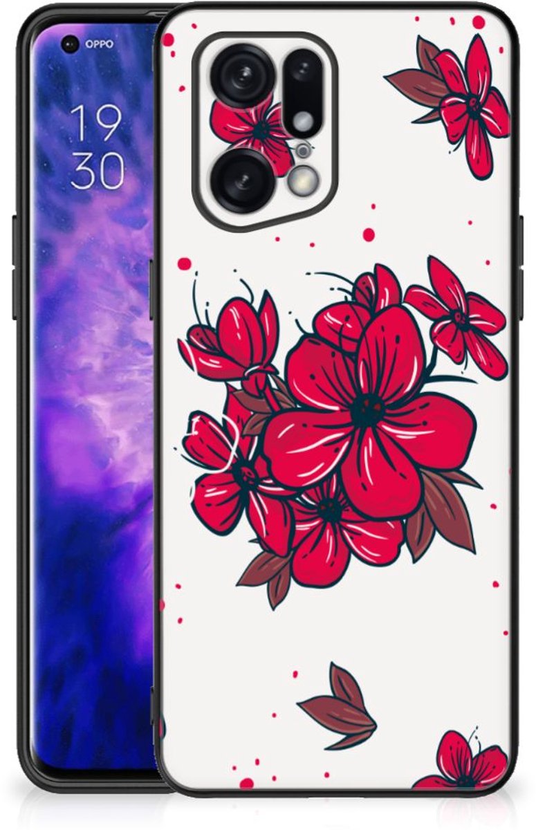 OPPO Find X5 Pro Bloemen Hoesje Blossom Red