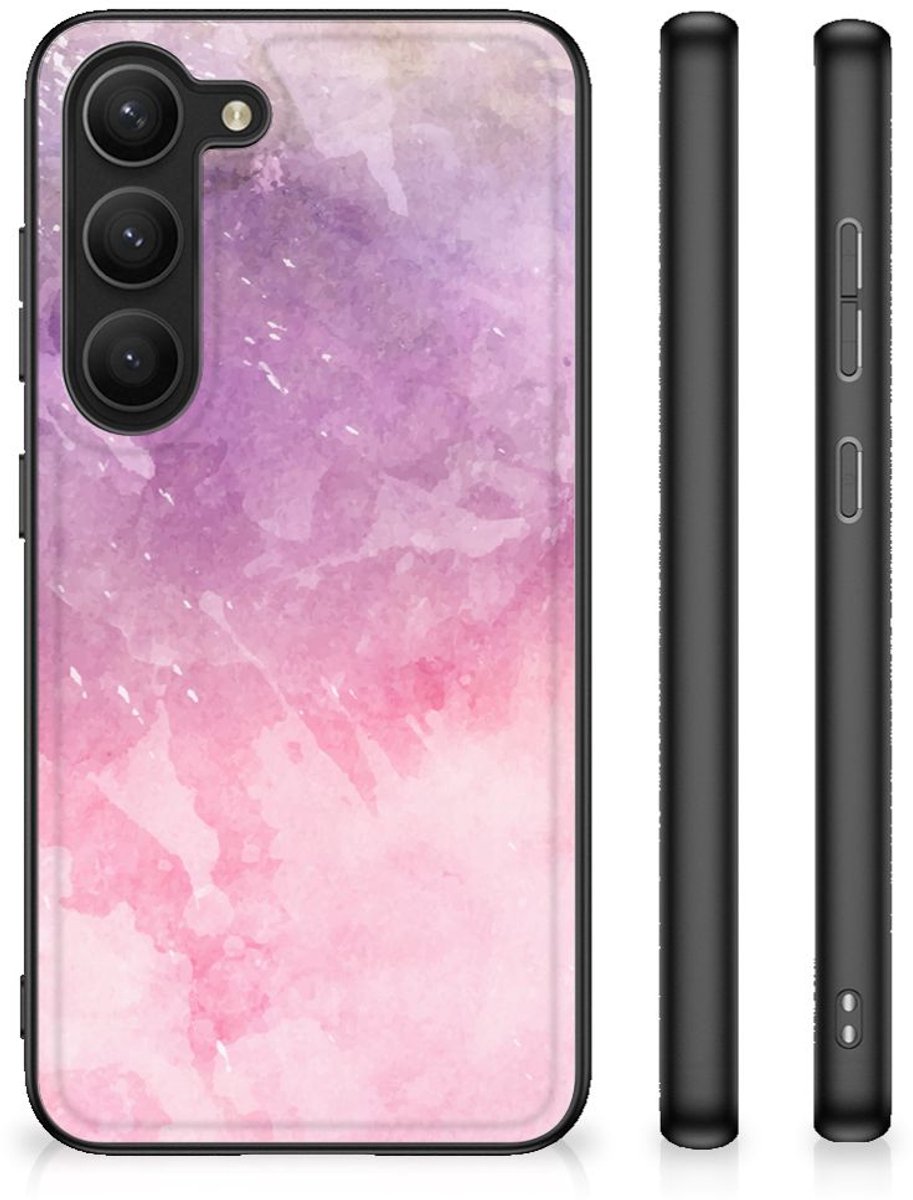 Kleurrijke Telefoonhoesje Samsung Galaxy S23 Pink Purple Paint