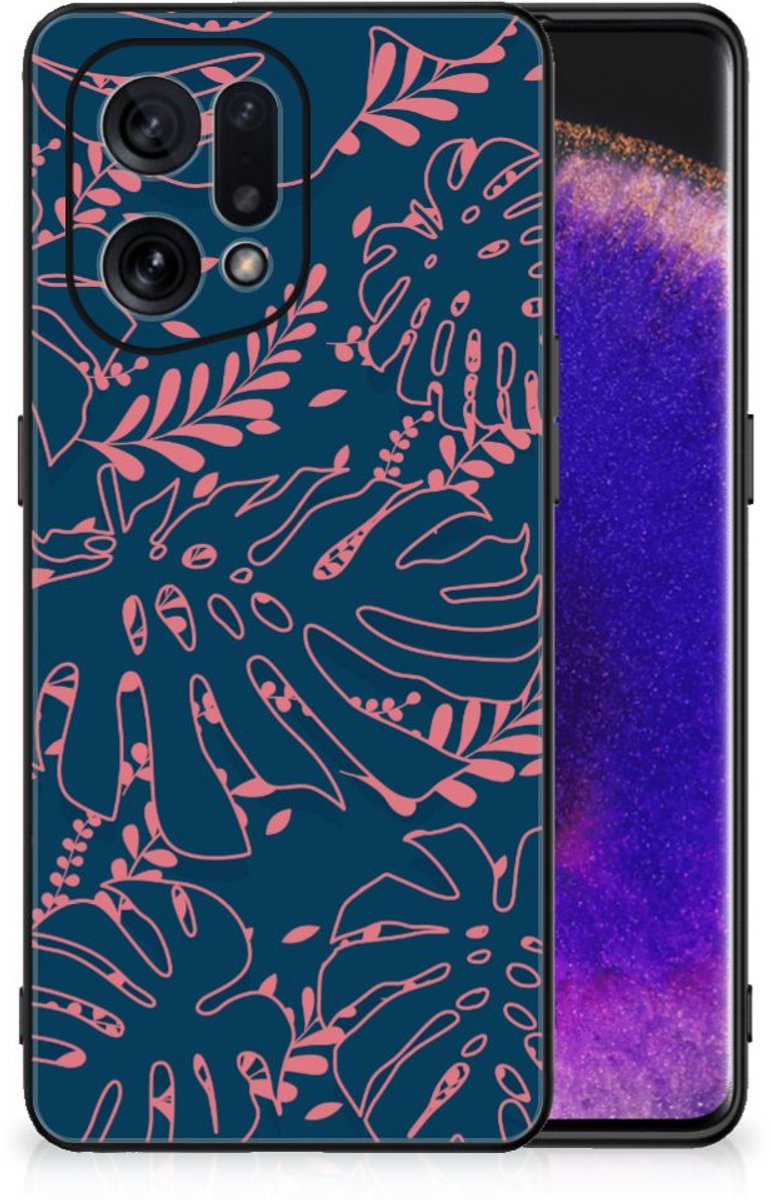OPPO Find X5 Bloemen Hoesje Palm Leaves