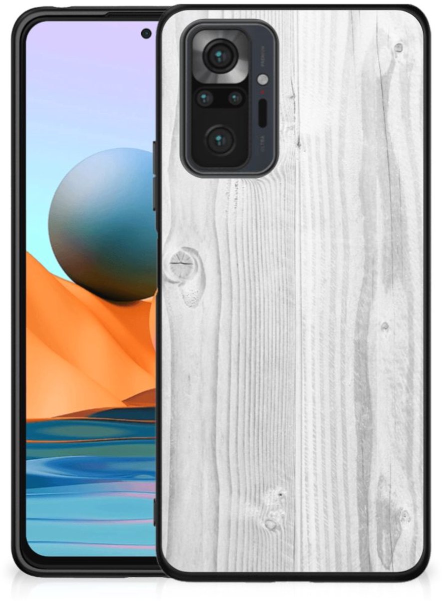 Xiaomi Redmi Note 10 Pro Houten Print Telefoonhoesje White Wood