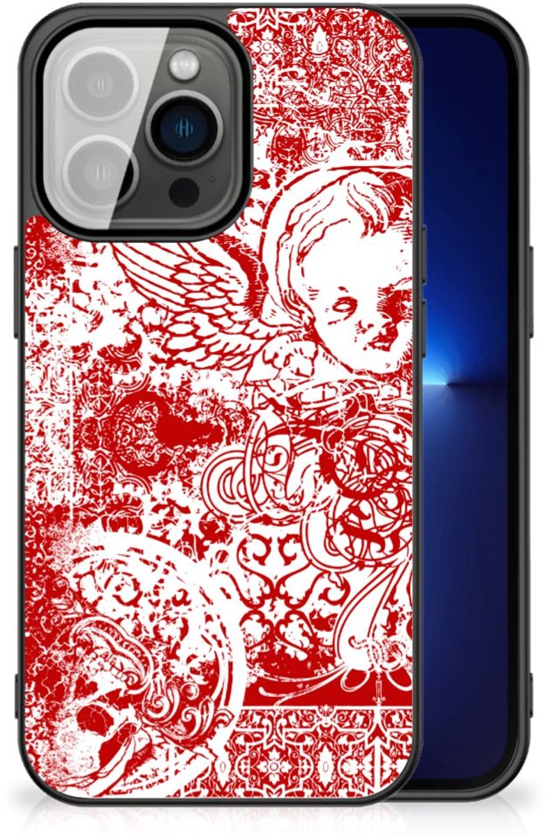 Telefoonhoesje iPhone 13 Pro Angel Skull Rood