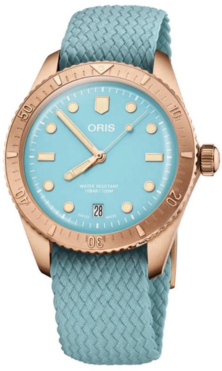 Oris Divers Sixty-Five Cotton Candy Bronze Blue Unisex Horloge 38mm