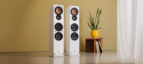 Teufel Ultima 40 Mk4 - hifi stereo vloerstaande speakers - 3-kanaals systeem - Kevlar midrange driver met faseplug en aparte - wit van Teufel — afbeelding 3