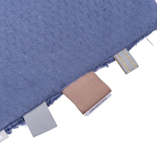 Snoozebaby Organisch Knuffeldoekje Blue Nights - 25x25 cm van Snoozebaby — afbeelding 4