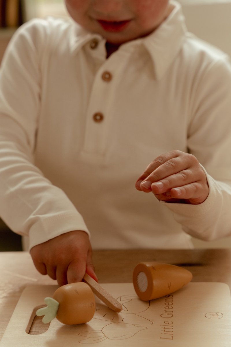 Little Dutch speelgoed snijgroenten houten speelset voor kinderen. — afbeelding 8