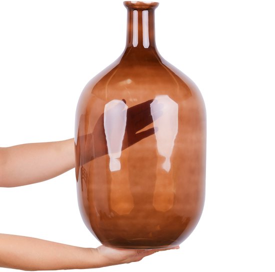 BELIANI DALCHINI - Decoratieve vaas - Goudbruin - Glas