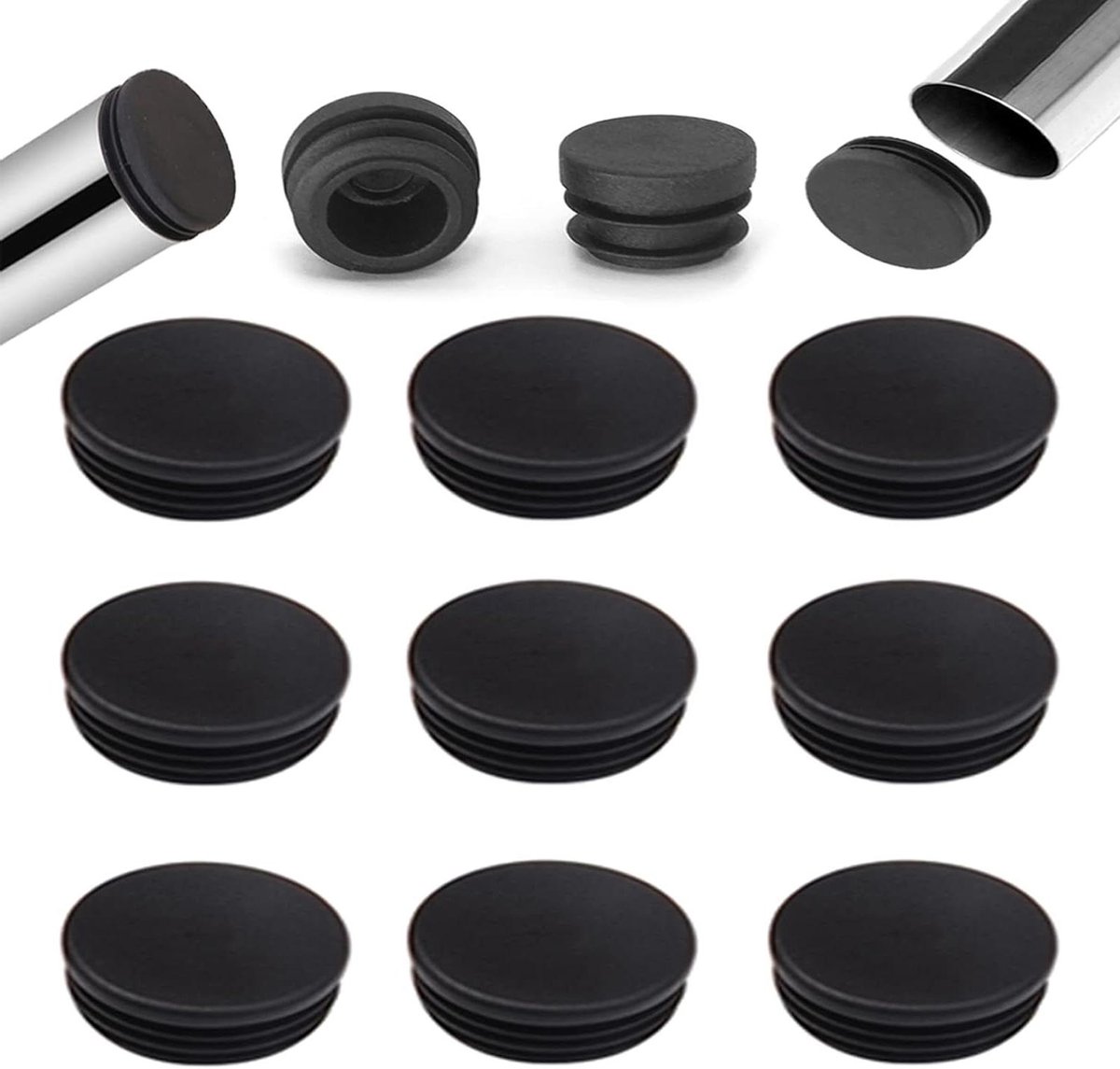 JGS Premium - Ronde plastic eindkappen in diverse maten (48 mm) - Eindafwerking voor meubels