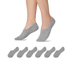 SNOCKS Enkelsokken - Sneakersokken Dames - Sneakersokken Heren - Footies Dames - Biologisch Katoen - Duurzaam Cadeau - 6 Stuks