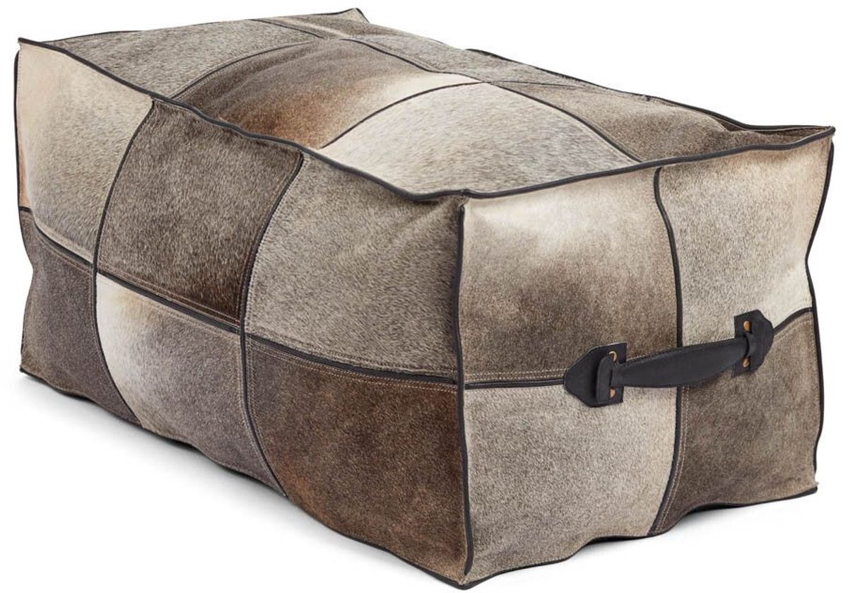 Sheepskin House - Kalfsleren Poef – Langwerpig – 45x82x38 cm