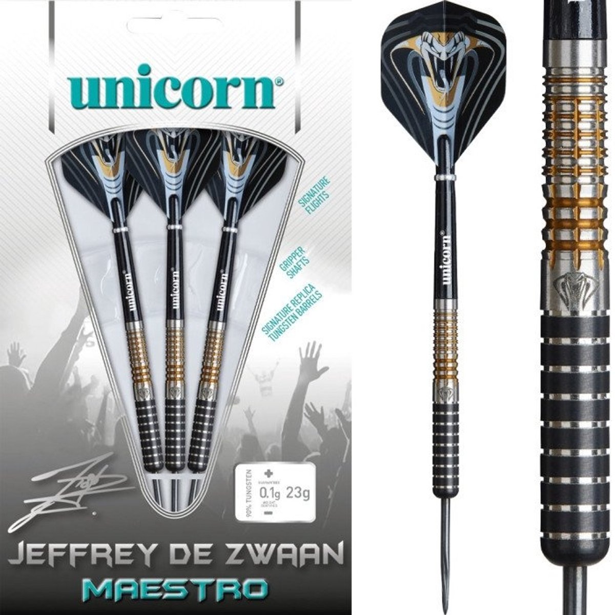 Unicorn Maestro Jeffrey de Zwaan Phase 3 90% - Dartpijlen 25 Gram