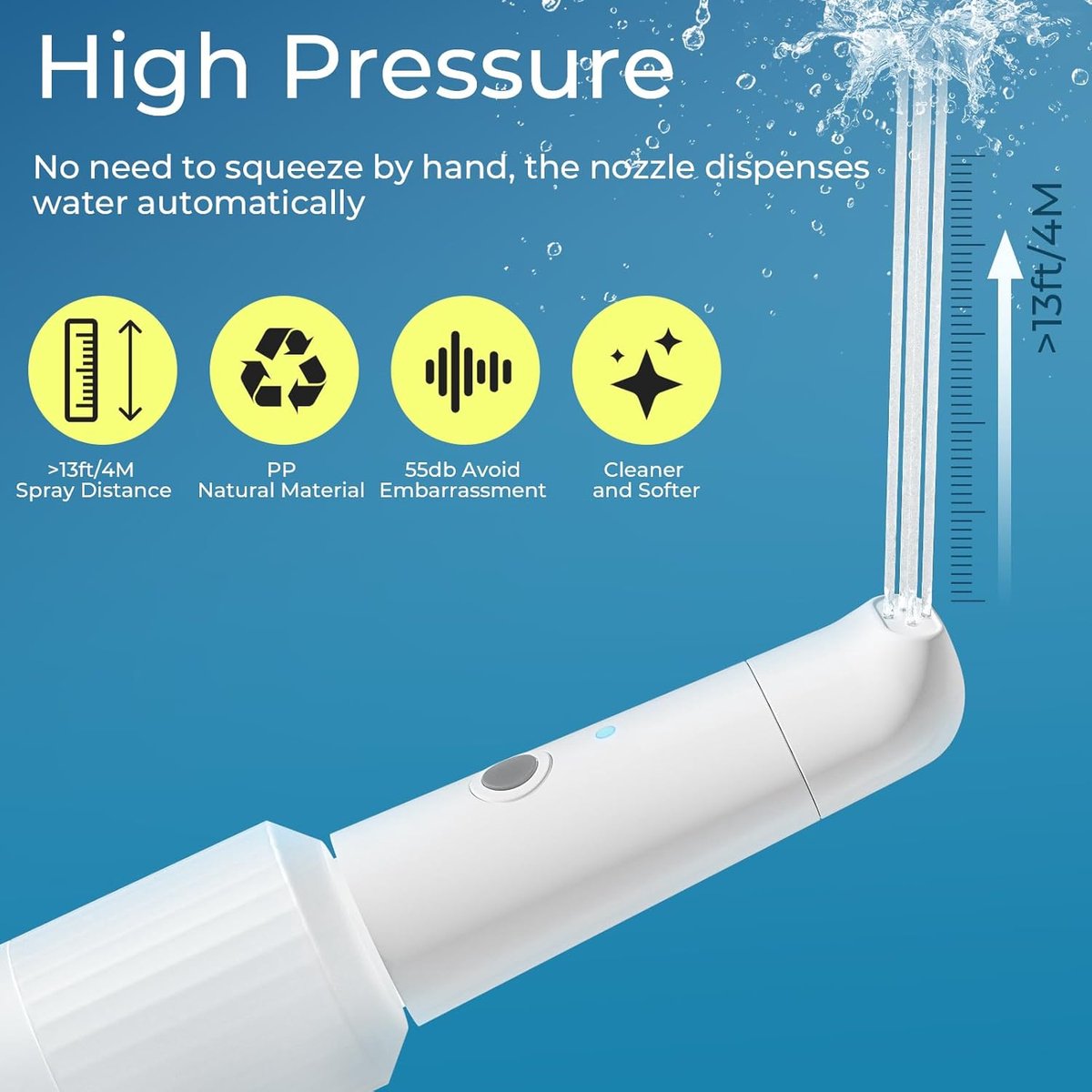 Draagbaar reisbidet, waterdichte elektrische USB-oplader handheld bidets toiletsproeier badkamer handig 180 graden aanpassing reisbidet kit voor babywas, persoonlijke verzorging, handicap, enz