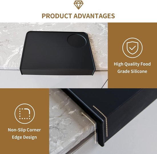 Tapis de Tassage L | Tamping Mat L | by JoeFrex | Silicone alimentaire (épaisseur 4mm) | 20cm par 15cm par 4,5cm