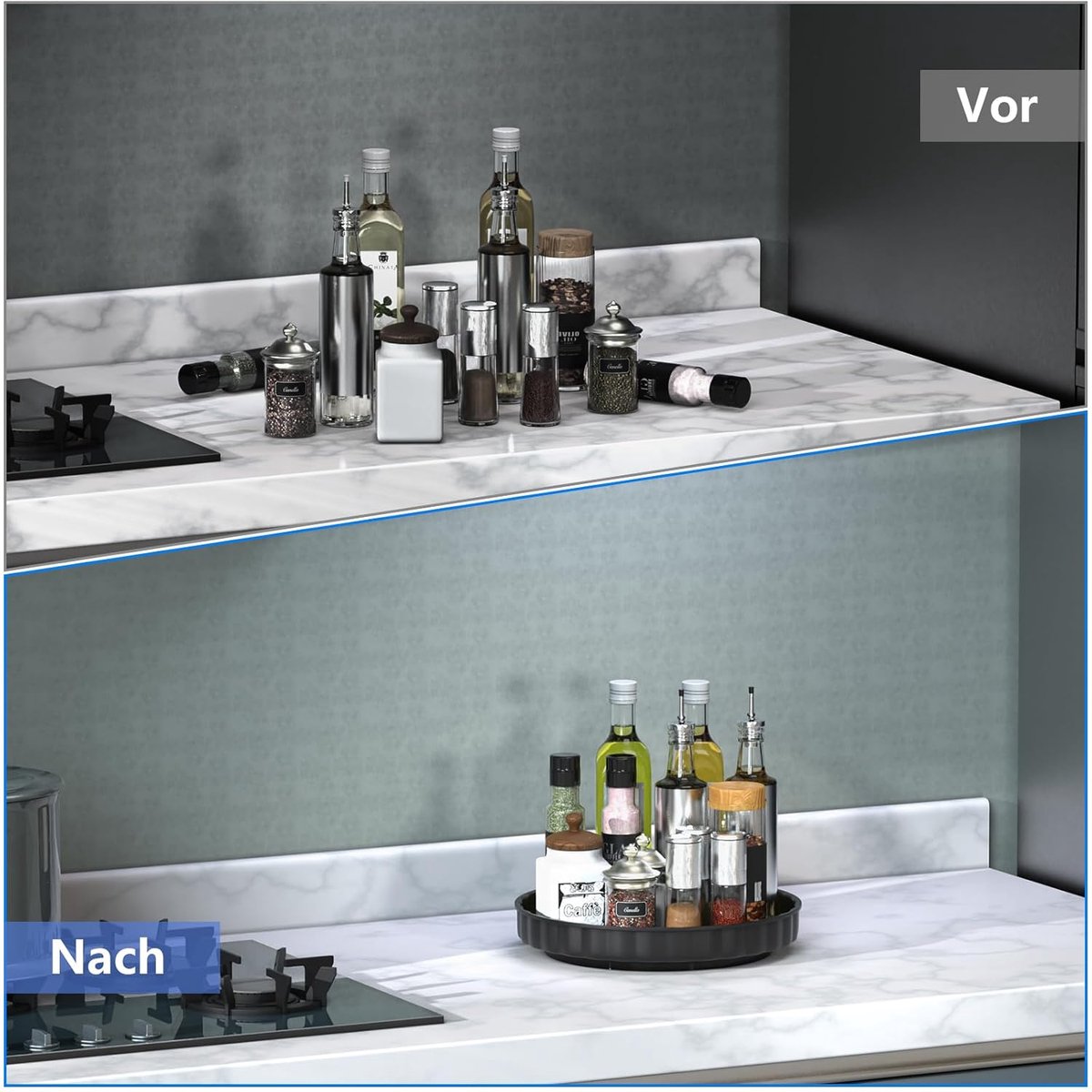 Spesh 2 Stks Lazy Susan Draaitafel 360 ° Kast Organisatoren voor Koelkast Draaitafel