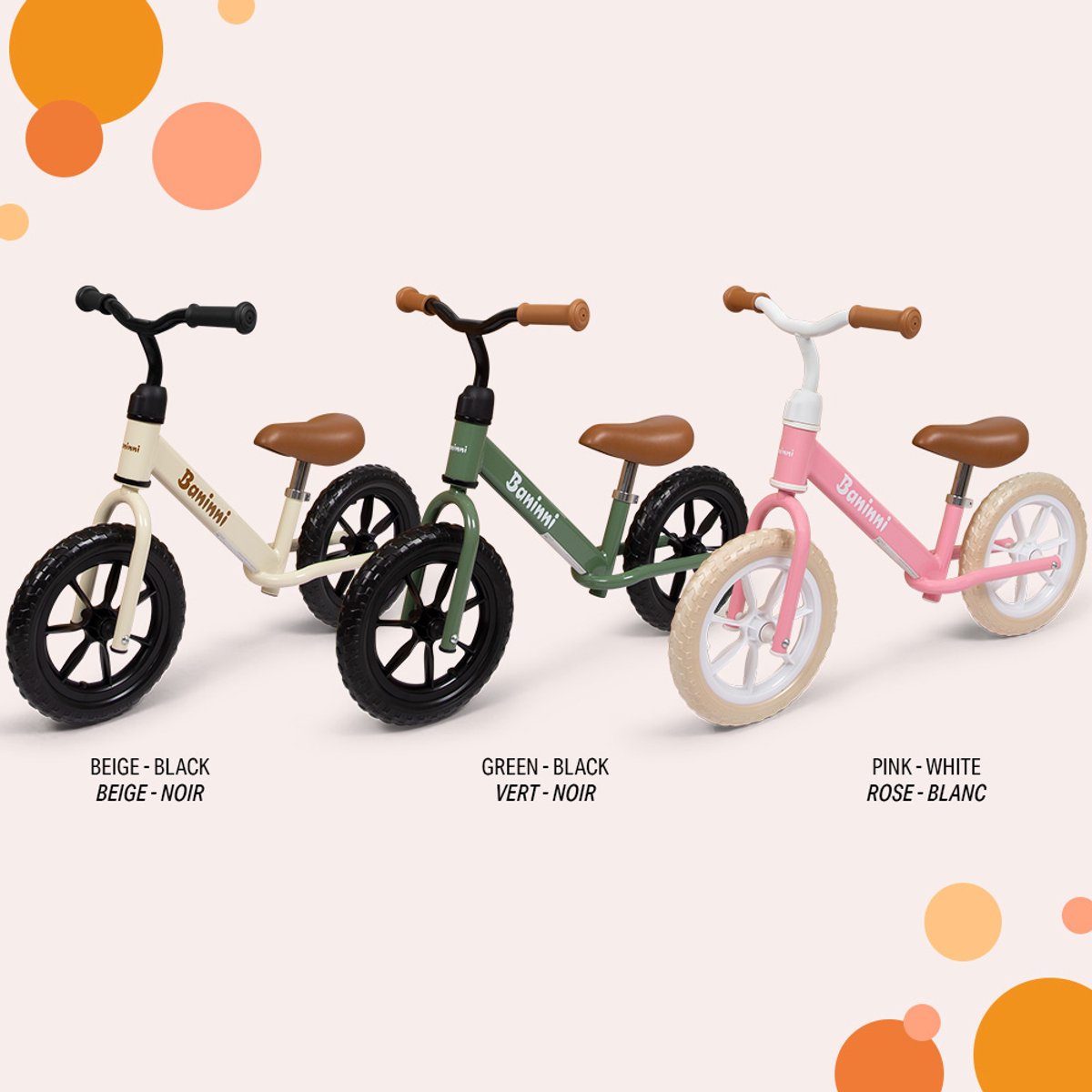 Baninni Loopfiets 2 - 5 Jaar Lola Beige - Zwart thumbnail 4