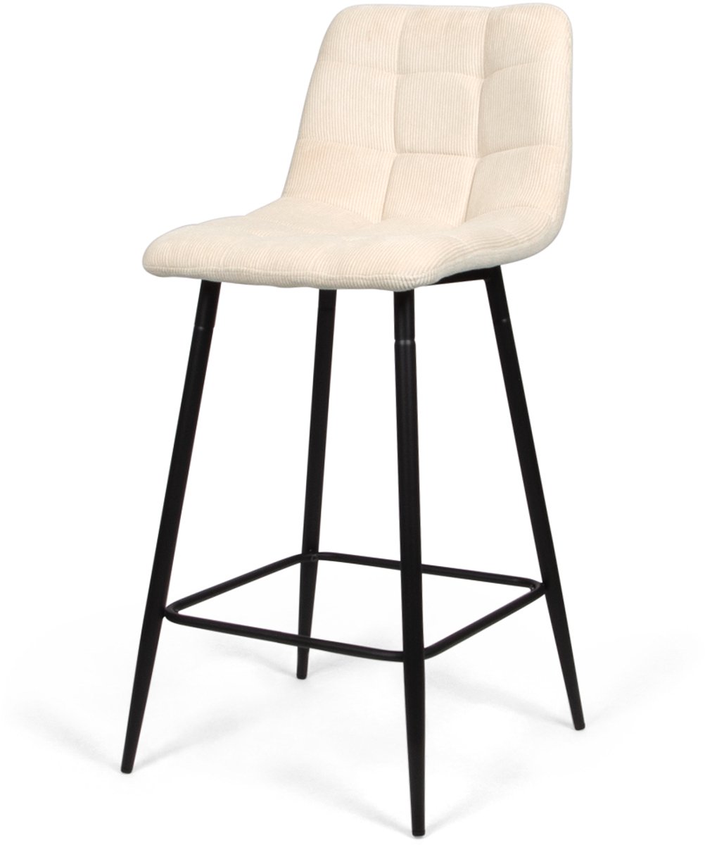 Milton & Oldbrook Ribstof Lage Barkruk Berlin Beige