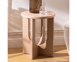 Bijzettafel Ø 40 cm Romy Beige