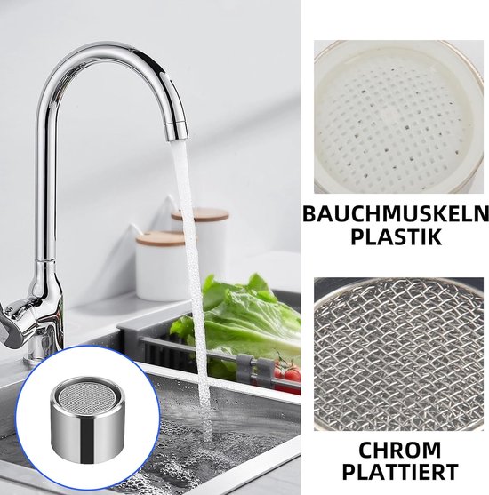 5 stuks straalregelaar voor badkamer, filter-keukenkranen met messing behuizing, straalregelaar met binnendraad, reserveonderdeel voor keukenkranen met afdichting voor keuken en badkamer 5 stuks straalregelaar voor badkamer, filter-keukenkranen met messing behuizing, straalregelaar met binnendraad, reserveonderdeel voor keukenkranen met afdichting voor keuken en badkamer