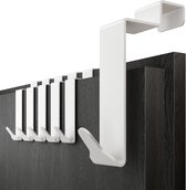 Multifunctionele Deurhanger Met 14 Haken - Geen Boren - Over De Deur Multi Organizer Wit