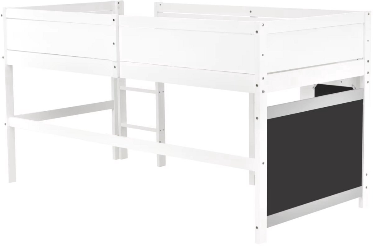 Happiq Kinderbed Tavien 90 x 200 cm - Voor Kinderen - Huisbed - Peuterbed - Met valbeveiliging - Met lattenbodem - Zonder matras Wit