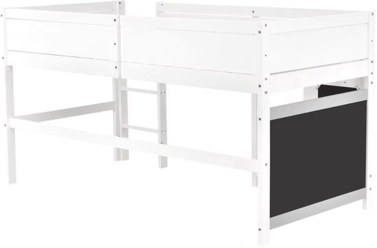 Kinderbed Tavien 90 x 200 cm - Voor Kinderen - Huisbed - Peuterbed - Met valbeveiliging - Met lattenbodem - Zonder matras