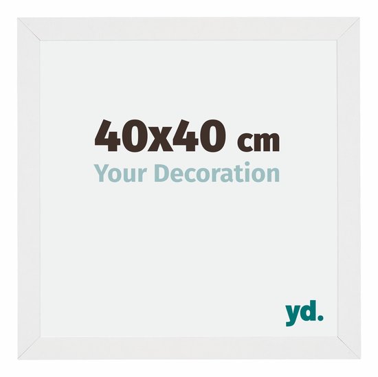 Votre Décoration - Cadre photo 40x40 cm - MDF - Wit Brillant - Mura