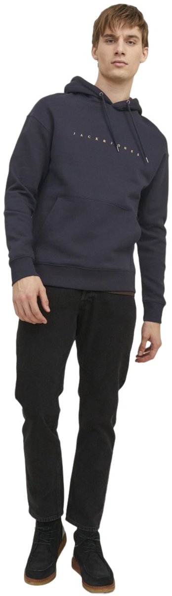 JACK & JONES Star jj sweat hood regular fit - heren hoodie katoenmengsel met capuchon - blauw blauw — afbeelding 17
