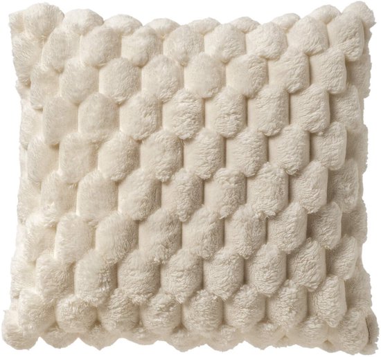 Dutch Decor VIVA - sierkussen 45x45 cm - geometrisch - Pumice Stone - beige - Inclusief binnenkussen