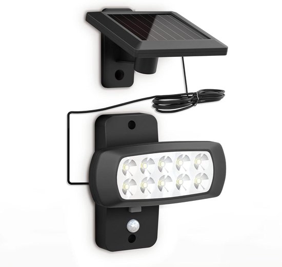 Buitenlamp Met Bewegingssensor Zonne-Energie Wandlamp Tuinverlichting Warm Wit