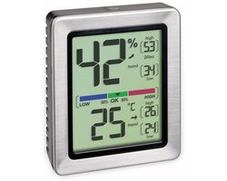 TFA Dostmann EXACTO Thermo- en hygrometer Zilver