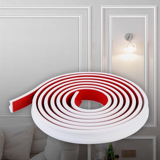 Hungbak 6,1 m x 4 cm Peel en Stick Stoel Rail Panel Molding