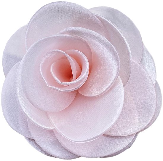 Baesics Bloemenbroche, rozen, stof, zijdelook, 2-in-1 speld